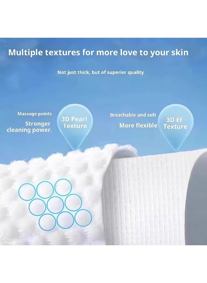 120/240/480 PCS Hanging Facial Towel,Disposable Face Towel,Makeup Remover Dry Wipes,Clean Towel Cotton Tissue,Makeup Remover Tissue,Ultra Soft,Dry Wet Dual Portable,Use for Sensitive Skin & Baby & Makeup Remover & Personal Care(120 PCS/Pack) - Image 3