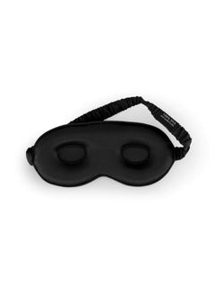 BRIGHTLY LABS Pure Mulberry Silk Contour Eye Mask, Ultimate Sleeping Aid For Full Night'S Sleep, Elastic Strap, 22 Momme, Infused With Silver Ions, Black  - Image 2