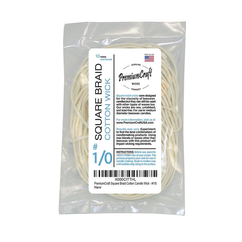 PremiumCraft Square Braid Cotton Candle Wick - #1/0 - Image 4