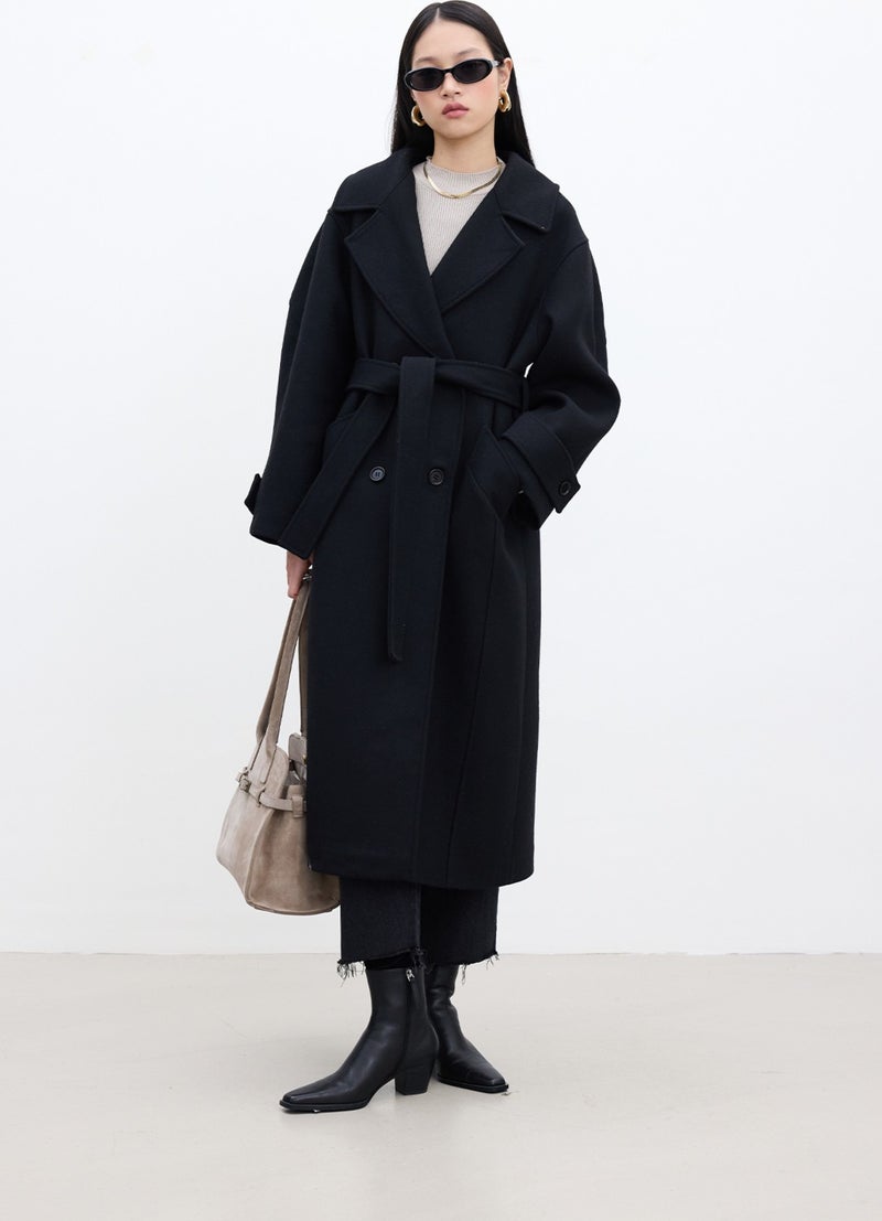 Manuka Italian Cashmere Premium Coat Black  - Image 1