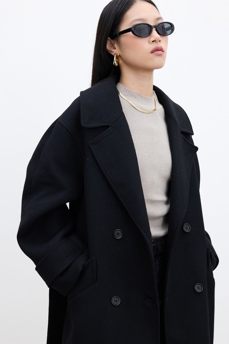 Manuka Italian Cashmere Premium Coat Black  - Image 2