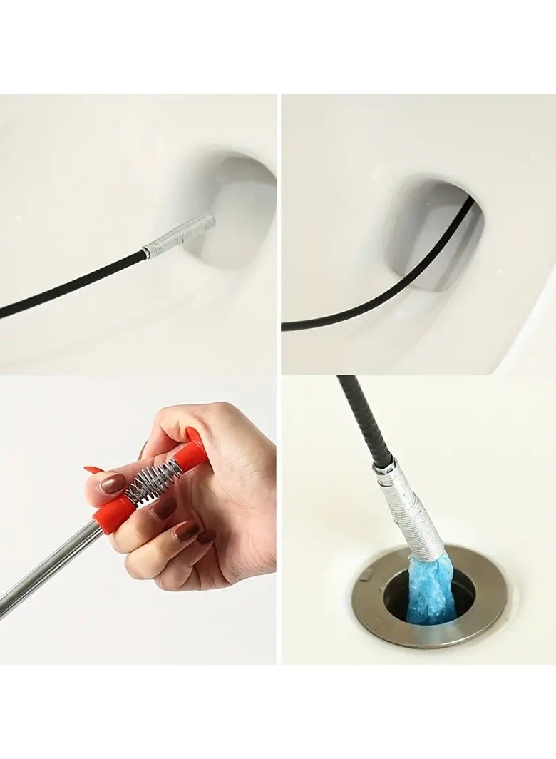 Goolsky 1pc Stainless Steel Claw Drain Cleaner Sticks - Effective Hair Drain Clog Remover Tool for Sewer, Toilet, Kitchen Sink, Bathroom Tub Sink - 23inch/35inch/63inch Long, Durable and Easy to Use - Image 3