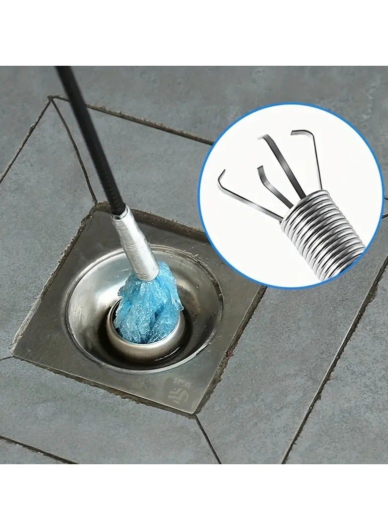 Goolsky 1pc Stainless Steel Claw Drain Cleaner Sticks - Effective Hair Drain Clog Remover Tool for Sewer, Toilet, Kitchen Sink, Bathroom Tub Sink - 23inch/35inch/63inch Long, Durable and Easy to Use - Image 5