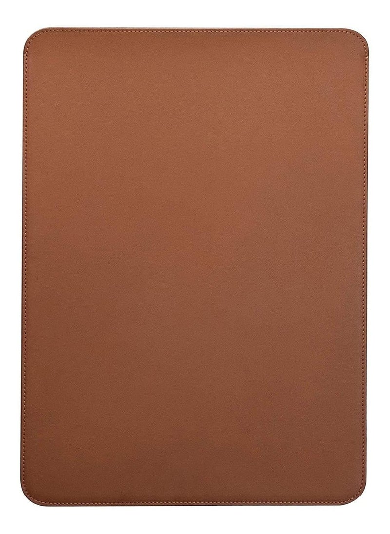 CONTACTS 13 13.3 inches Laptop Sleeve Compatible for MacBook Pro MacBook Air and All Other Laptops Under 13.3  Pu Leather Brown  - Image 1