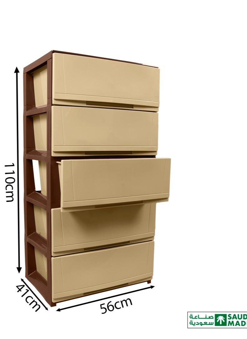 ALMUFARREJ Chest of 5 Drawers Multicolour 41×56×110 cm 