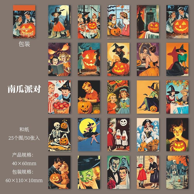 كتاب ملصقات نمط الحياة الأمريكي الرجعي - ديكور مشهد كولاج للعائلة والأصدقاء بأسلوب افعلها بنفسك