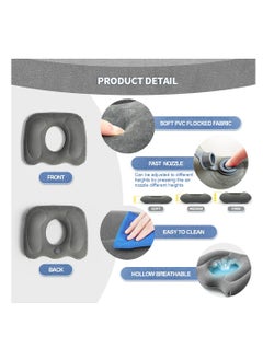 XiuWoo Inflatable Donut Pillow, Hemorrhoid Cushion, Excellent for Tailbone, Prostate, Sciatica, Bed sores, Post Surgical Pain, Orthopedic Firm seat Cushion for Home, Office or car, gray  - Image 4