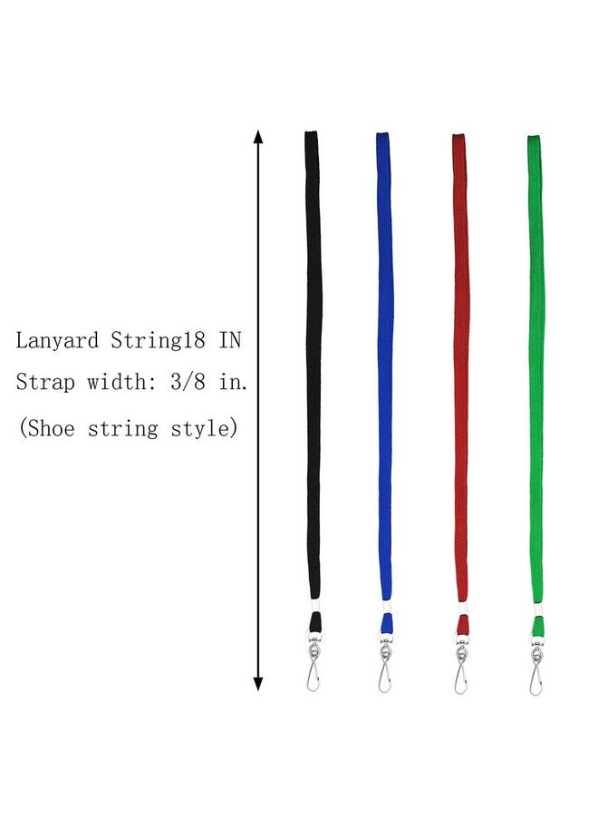 Bird Fiy - Black Lanyard 100 Pack Bulk Badge Lanyards For Id Badges Neck Cruise Lanyard Name Tag Lanyard Id Holder - Image 1