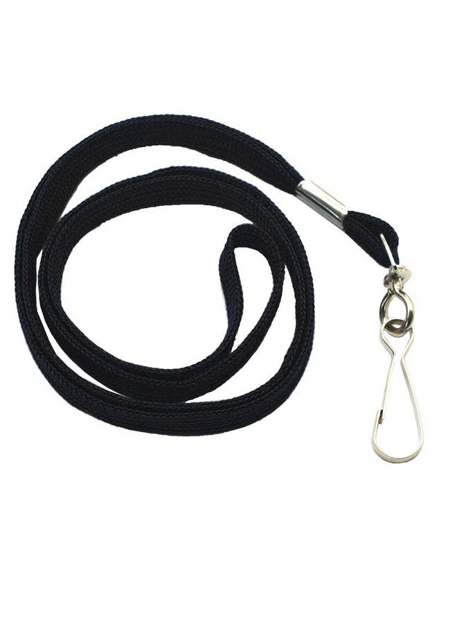 Bird Fiy - Black Lanyard 100 Pack Bulk Badge Lanyards For Id Badges Neck Cruise Lanyard Name Tag Lanyard Id Holder - Image 1