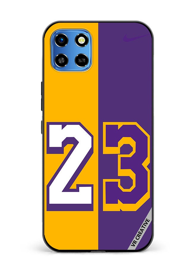 VR CREATIVE Protective Case Cover For Infinix Smart 6 HD Purple Yellow Design Multicolour - Image 1