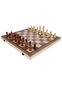 Generic Magnetic Wooden Chess Checkers Set for Kids and Adults  - Image 2