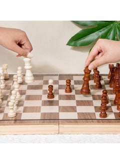 Generic Magnetic Wooden Chess Checkers Set for Kids and Adults  - Image 5