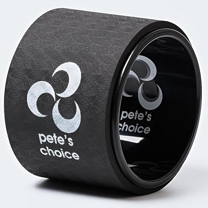pete's choice Extra Wide Yoga Wheel, Mini Yoga Wheel - Beginner Friendly Yoga Kit. More Comfortable, Stable And Safer Back Roller. Improve Posture, Better Mobility. Ideal Home Exercise Yoga Kit. Relieve Back Pain. - Image 1