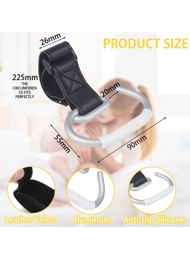 2 PCS Pram Clips For Buggy, Durable Pram Bag Clips, Stroller Hooks For Pushchair, Shopping Cart, Backpack, Outdoor Travel Essentials - Image 2