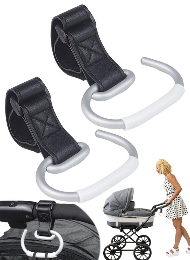 2 PCS Pram Clips For Buggy, Durable Pram Bag Clips, Stroller Hooks For Pushchair, Shopping Cart, Backpack, Outdoor Travel Essentials - Image 1