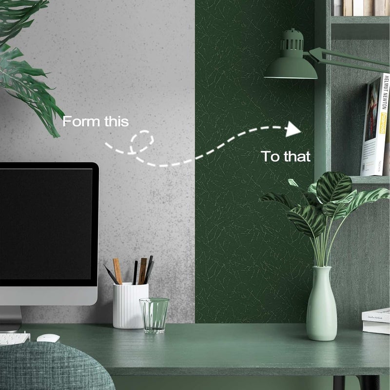 Abyssaly Dark Green Peel and Stick Wallpaper Removable Silk Texture Contact Paper Self Adhesive Vintage Embossed Stick on Wallpaper Home Decorativon for Wall Shelf Liner Paper 15.7" X 118" - Image 5