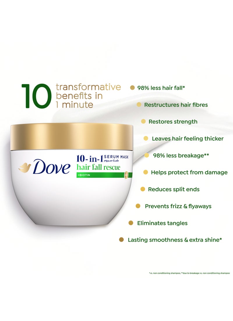 Dove 10 في 1 قناع سيروم لإنقاذ تساقط الشعر يقوي الشعر في 1 دقيقة - Image 5