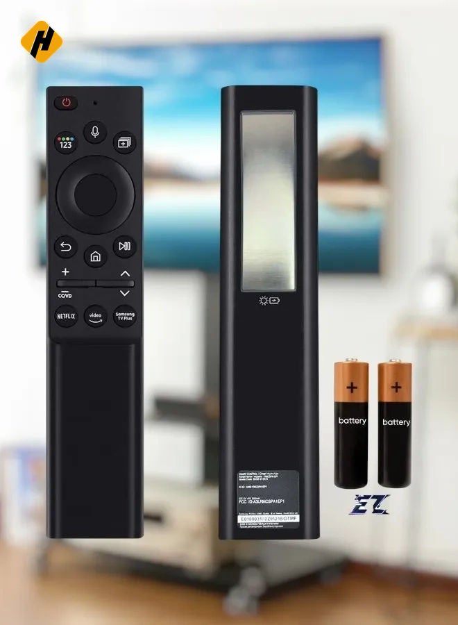 HuHa Original Voice Remote Control Solar Charging BN59-01357A for Samsung Smart TVs 2021 2022 2023 Also Bn59-01358F Full Function Replacement with battery - Image 1