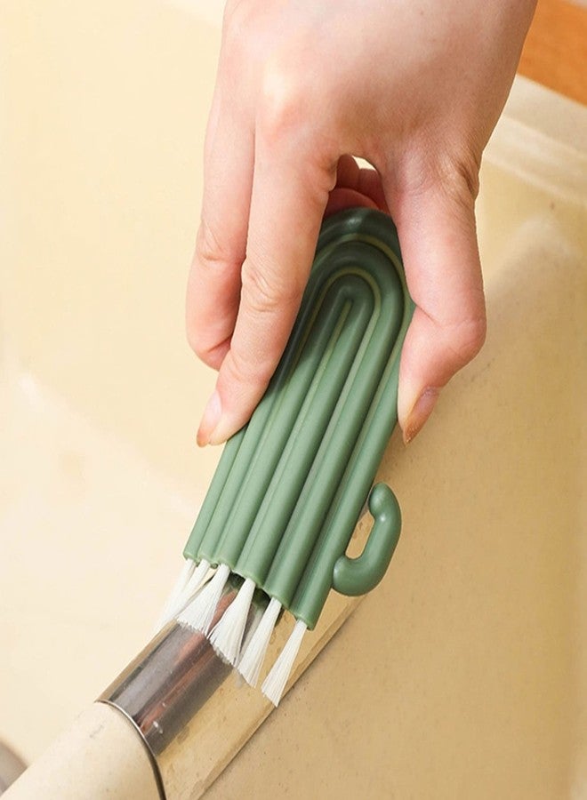 Leeonz Crevice Cleaning Brush, Mini Cup Cover Cleaning Brush, Bottle Nipple Cleaner Brush Crevice Cleaning Tools for Groove Keyboard Bottle Cup Coffee Cup Kettle Nursing Bottle (Dark Green,1PCS) - Image 5