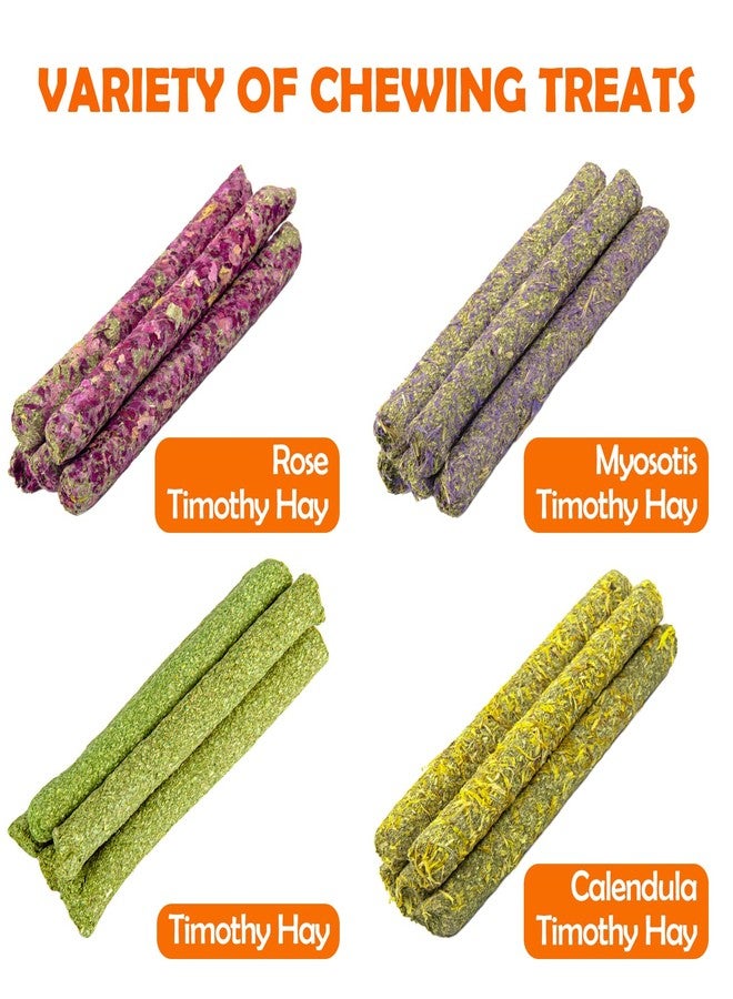 Sofier Timothy Hay Treats Rabbit Toys Bunny Toys Guinea Pig Hamster Natural Chews for Teeth Handmade Rabbit Chews and Treats Chinchilla Rat Gerbil - Image 2