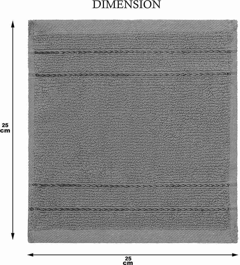 Oras ORAS Cotton Stripe Design Plain Face Towel Ultra Soft Absorbent Quick Dry Towels for Facewash Gym Sports Travel Suitable for Acne Prone Skin Set of 6 25x25 CM Multicolor  - Image 5