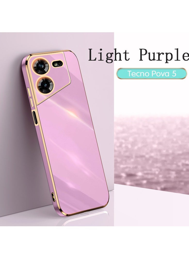 TECNO Pova 5 4G Mobile Phone Case Cover, Luxury Plating Soft Back Cover, Raised Full Camera Protection  - Image 1