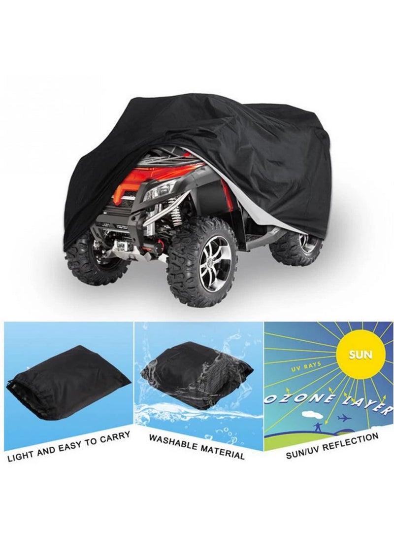 Generic 190T Heavy-Duty Waterproof ATV Cover Universal Fit for Yamaha, Polaris, Honda, Suzuki Windproof, UV Resistant, Heat & Dust Protection with Elastic Hem & Storage Bag  - Image 3