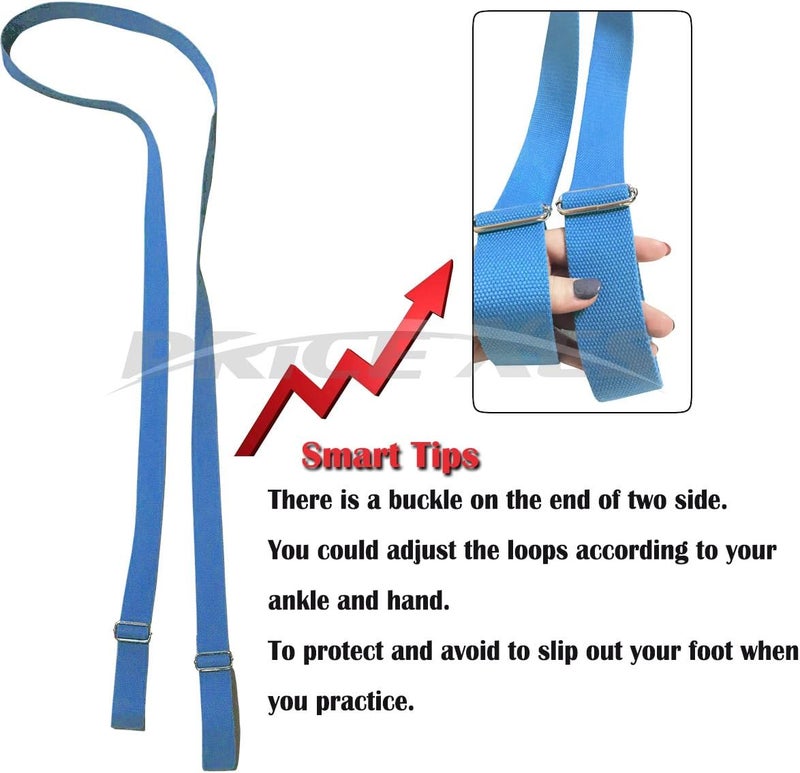 Price Xes Adjustable Leg Stretcher Lengthen Ballet Stretch Band - Easy Install on Door Flexibility Stretching Leg Strap Great Cheer Dance Gymnastics Trainer Stretching Equipment Taekwondo Training - Image 3