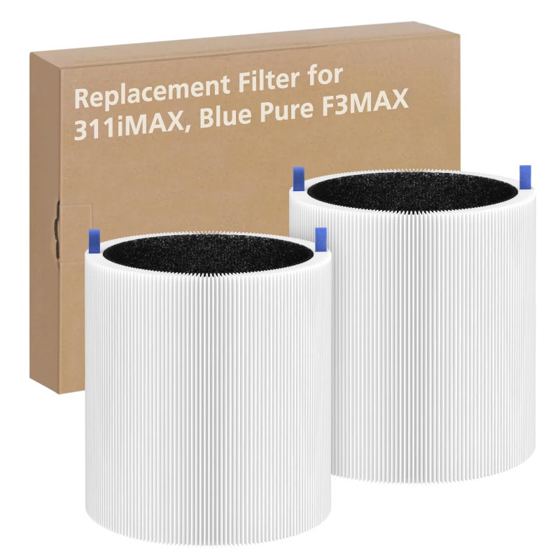 WILERDA 2 Pack 311i Max Replacement Filter, Compatible with Blue Pure 311i Max Air Purifier,True HEPA H13 Filter, Blue Pure F3MAX - Image 1