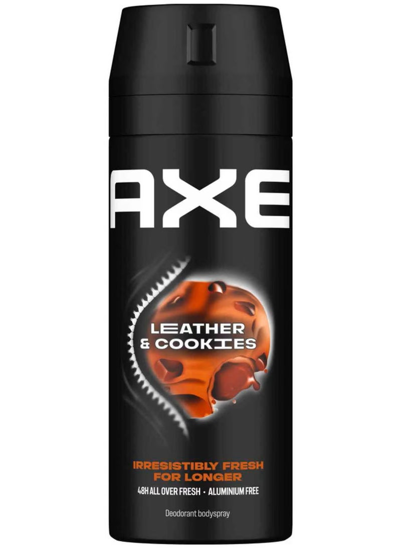 Axe LEATHER & COOKIES 48 HRS IRRESISTABLE FRAGRANCE DEODORANT BODYSPRAY 150 ml - Image 1