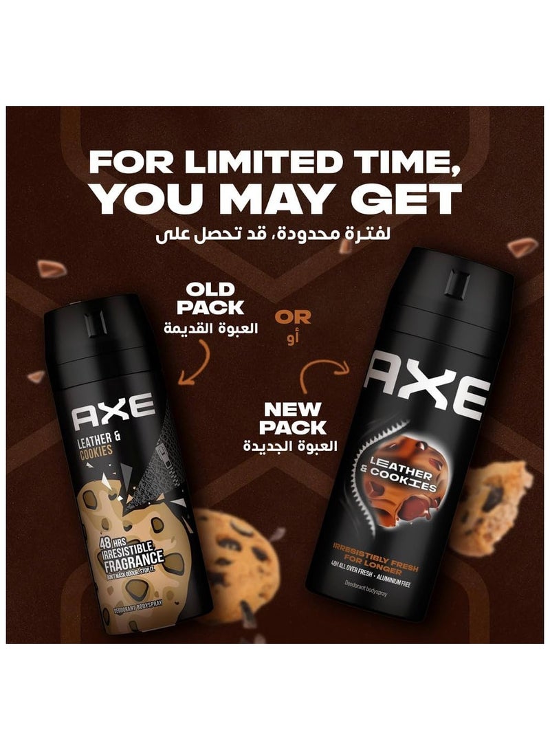 Axe LEATHER & COOKIES 48 HRS IRRESISTABLE FRAGRANCE DEODORANT BODYSPRAY 150 ml - Image 2