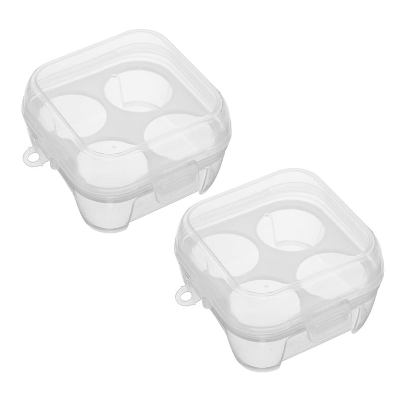 Portable Egg Storage Box 2 Pack Plastic Shockproof Travel Carrier For Camping Refrigerator - Image 2