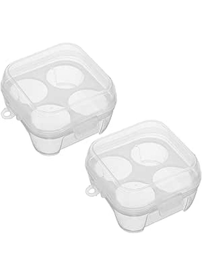 Portable Egg Storage Box 2 Pack Plastic Shockproof Travel Carrier For Camping Refrigerator - Image 1