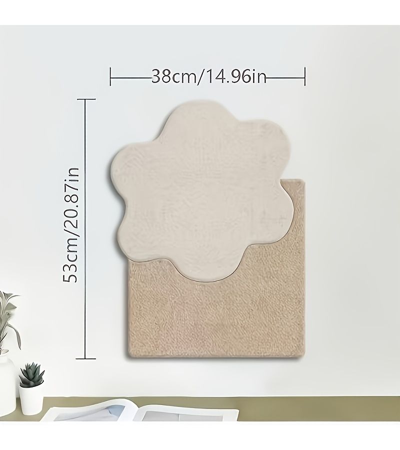Khaki Bulletin Board Self Adhesive Memo Message Board Flower Shape Decorative Photo Wall Background Office Home Decoration With Pushpins - Image 2