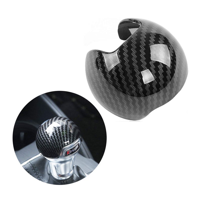 JIECHEN Sport Style Carbon Fiber Print Gear Shift Knob Cover Trim for Audi A3S3 20132022 Accessories