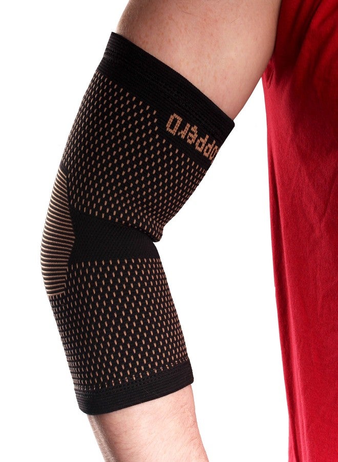BambooMN Copper D 1 Sleeve Bamboo Rayon Compression Elbow Sleeve Brace - Small Medium - 1 Unit - Image 3