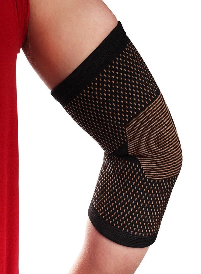 BambooMN Copper D 1 Sleeve Bamboo Rayon Compression Elbow Sleeve Brace - Small Medium - 1 Unit - Image 4
