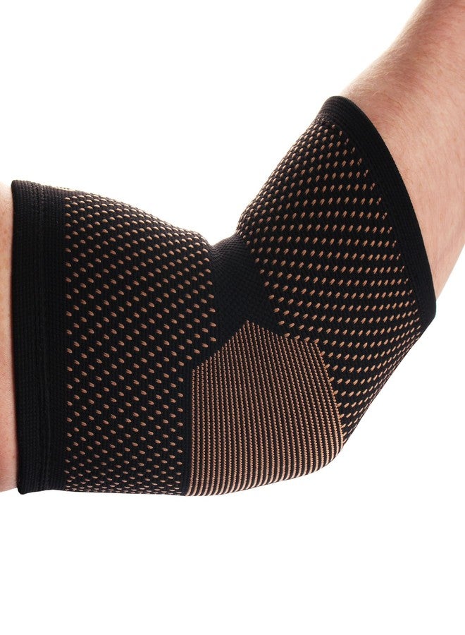 BambooMN Copper D 1 Sleeve Bamboo Rayon Compression Elbow Sleeve Brace - Small Medium - 1 Unit - Image 1