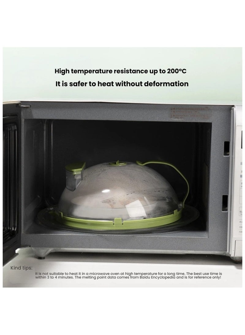 Microwave Splatter Cover High-Temperature Resistant Food Heating Lid Food Preservation Cover Oil-Proof Cover Microwave Splatter Shield Dish Lid - Image 2