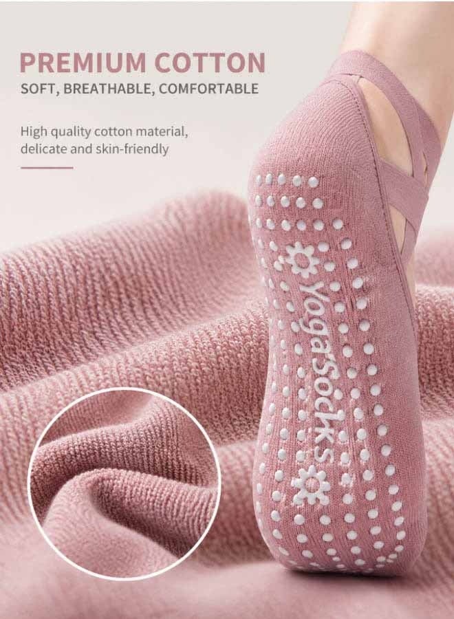 Super ZYouth Yoga Socks for Women, 5 PCS Pilates Socks, Non Slip Socks for Yoga, Ballet, Dance - Image 3
