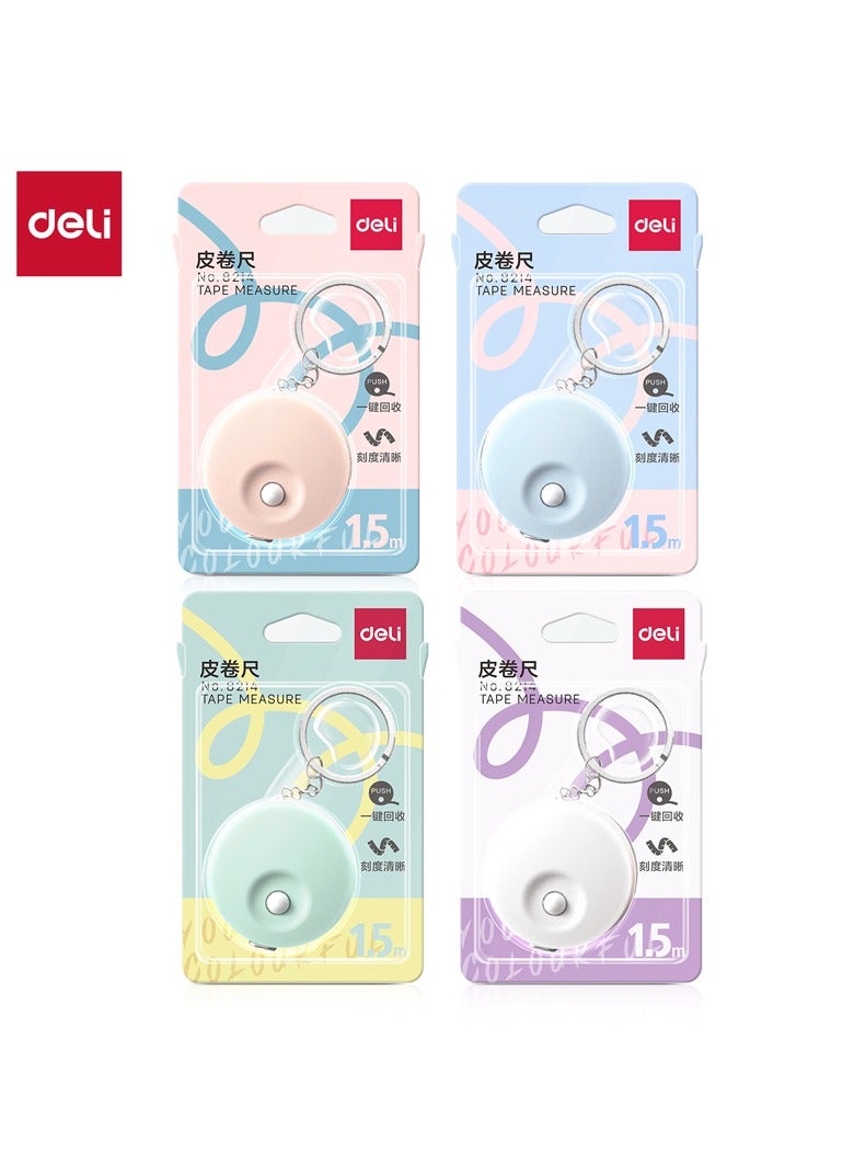 ديلي شريط قياس بلاستيكي من دِلي 8214، قطعة واحدة، بطول 1.5 متر × 7.5 ملم – مثالي للحمل اليومي والقياسات السريعة