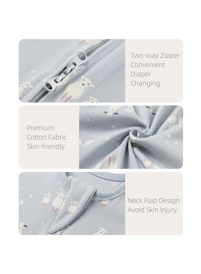 insular Wearable Blanket 2 Pack Cotton Baby Sleep Sack with 2-Way Zipper for Boys Girls Unisex (Sheep&Duck, Medium(6-12M)) - Image 4