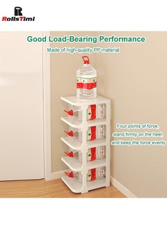 RollsTimi  9 Tier Shoe Rack Space Saving Organizer for Large Shoes, Narrow Shoe Rack, Stackable Shelf , White  - Image 5
