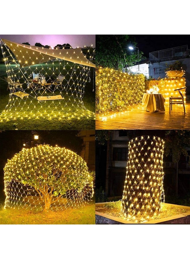 MIRADH Led Net Mesh String Lights - Diwali Lights, Led Lights For Home Decoration 9.8Ft X 6.6Ft 192 Leds 8 Modes (3X2M Warm-White)(Pvc) - Image 2