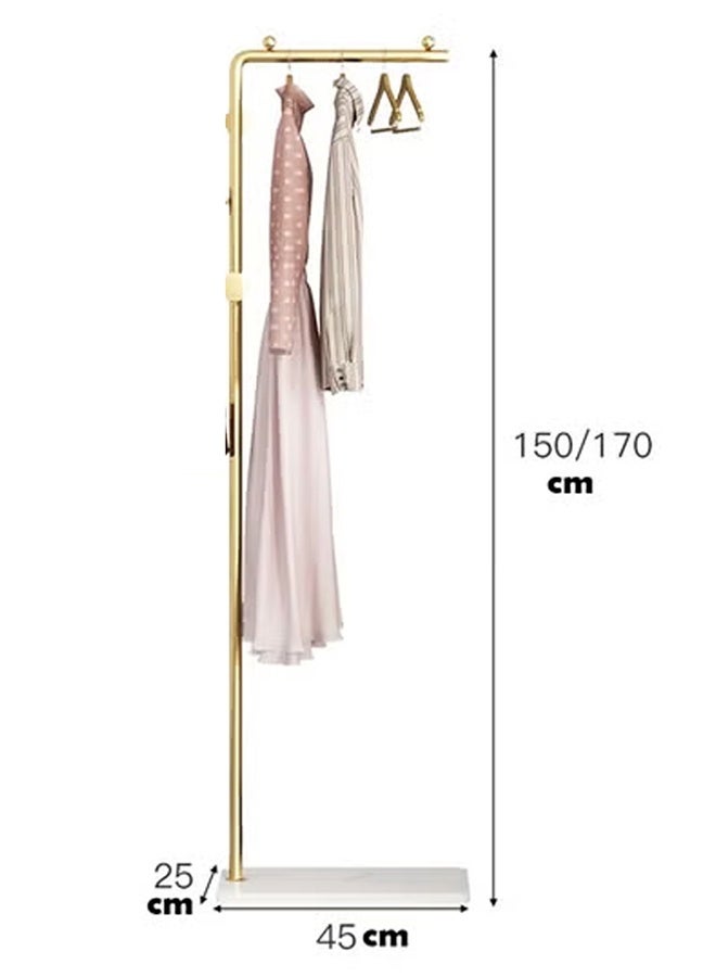 ZCM-HAPPY Space-Saving Floor Standing Metal Clothes Hanger Stand with Thickened Rock Board Base - Simple and Compact Design for Bedrooms and Indoor Use 170CM - Ideal for Small Spaces - Image 2