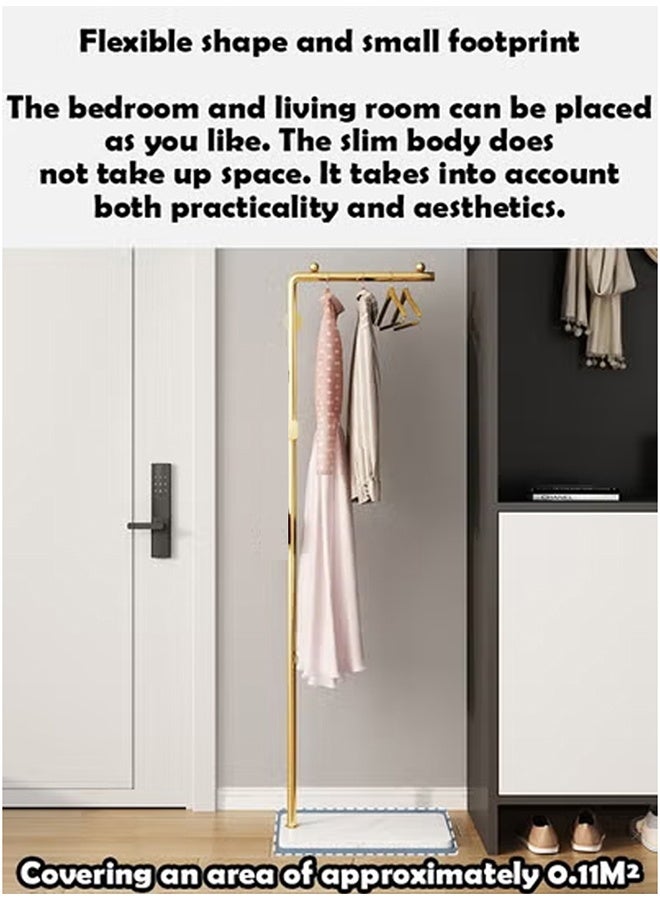 ZCM-HAPPY Space-Saving Floor Standing Metal Clothes Hanger Stand with Thickened Rock Board Base - Simple and Compact Design for Bedrooms and Indoor Use 170CM - Ideal for Small Spaces - Image 4