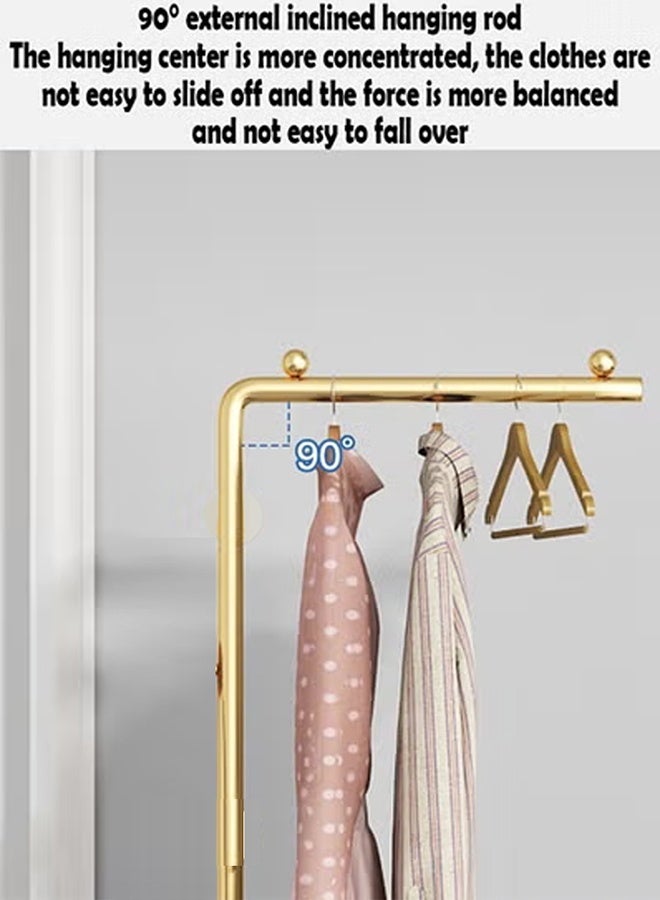ZCM-HAPPY Space-Saving Floor Standing Metal Clothes Hanger Stand with Thickened Rock Board Base - Simple and Compact Design for Bedrooms and Indoor Use 170CM - Ideal for Small Spaces - Image 5