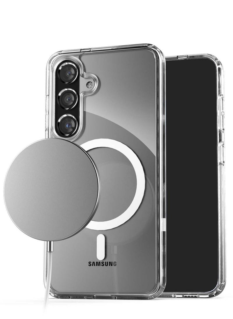 Wtech Samsung Galaxy A56 5G 2025 / Samsung Galaxy A36 5G 2025 Magnetic Case, Slim Transparent Flexible TPU Shockproof Magsafe Back Phone Case - Clear  - Image 2