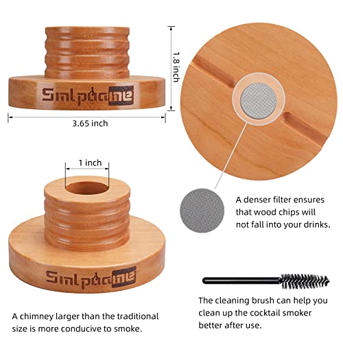 Smlpuame Cocktail Smoker Kit, Old Fashioned Whiskey Drink Smoker Kit, Drink Smoker Infuser Kit with Whiskey Oak, Cherry, Apple and Pecan Wood Chips, Best Gift for Husband, Father, and Cocktail Lovers - Image 2