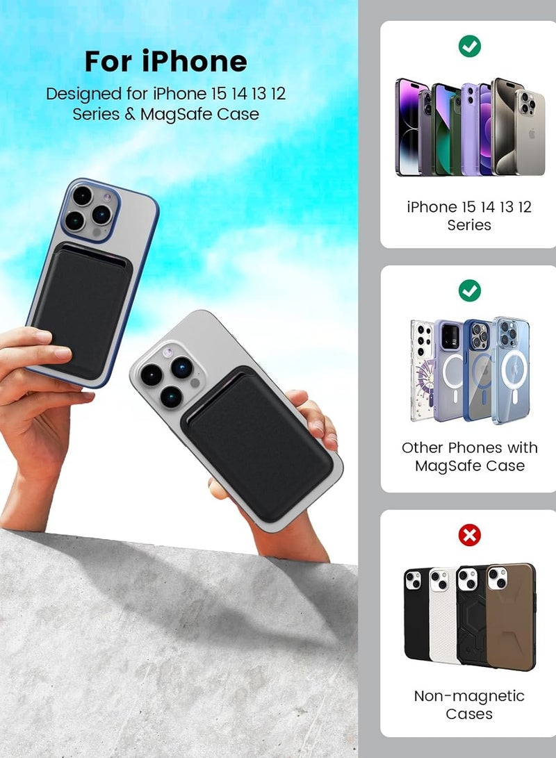 فوكس محفظة هاتف مغناطيسية من FOCUS، حامل محفظة بطاقات متوافق مع iPhone 16 Pro Max/16 Plus/16 Pro/16,15 Pro Max/15 Plus/15 Pro/15, 14 Pro Max/14 Plus/14 Pro/14, 13 Pro Max /13 برو/13، ذهبي - Image 4